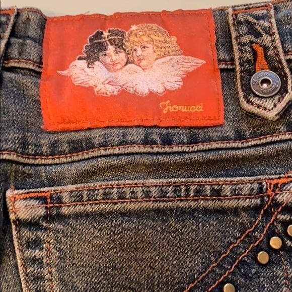 Fiorucci jeans 9 blue distressed bottom fly - Picture 2 of 14
